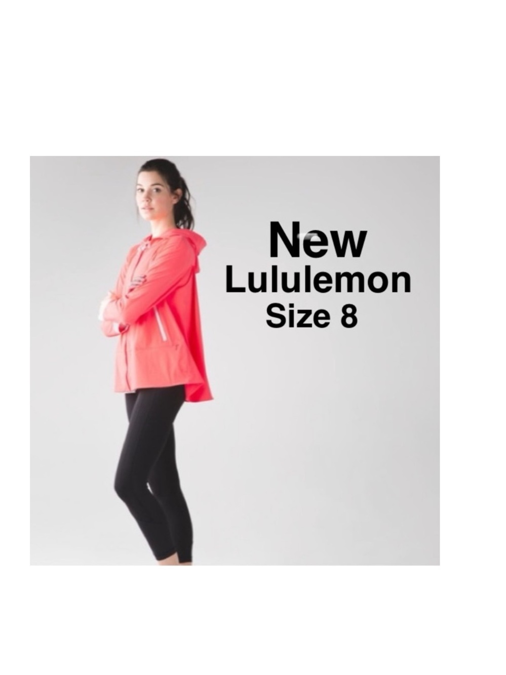 New Lululemon Sun Showers Jacket
Grapefruit / White with tags sze 8  ⭐️⭐⭐️⭐️⭐️